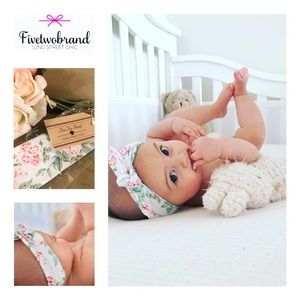 Rose top knot headband